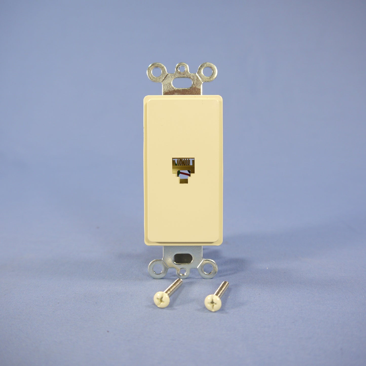 Eagle 3560-6V Ivory 1-Gang Flush 6-Conductor Decorator Voice Modular Jack Insert