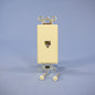 Eagle 3560-6V Ivory 1-Gang Flush 6-Conductor Decorator Voice Modular Jack Insert