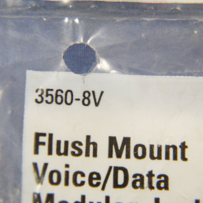 Eagle 3560-8V Ivory 1-Gang Flush 8-Conductor Decorator Voice Modular Jack Insert