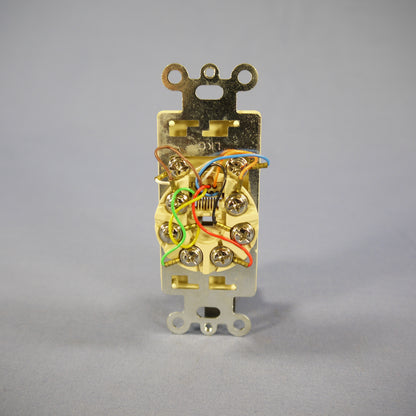 Eagle 3560-8V Ivory 1-Gang Flush 8-Conductor Decorator Voice Modular Jack Insert