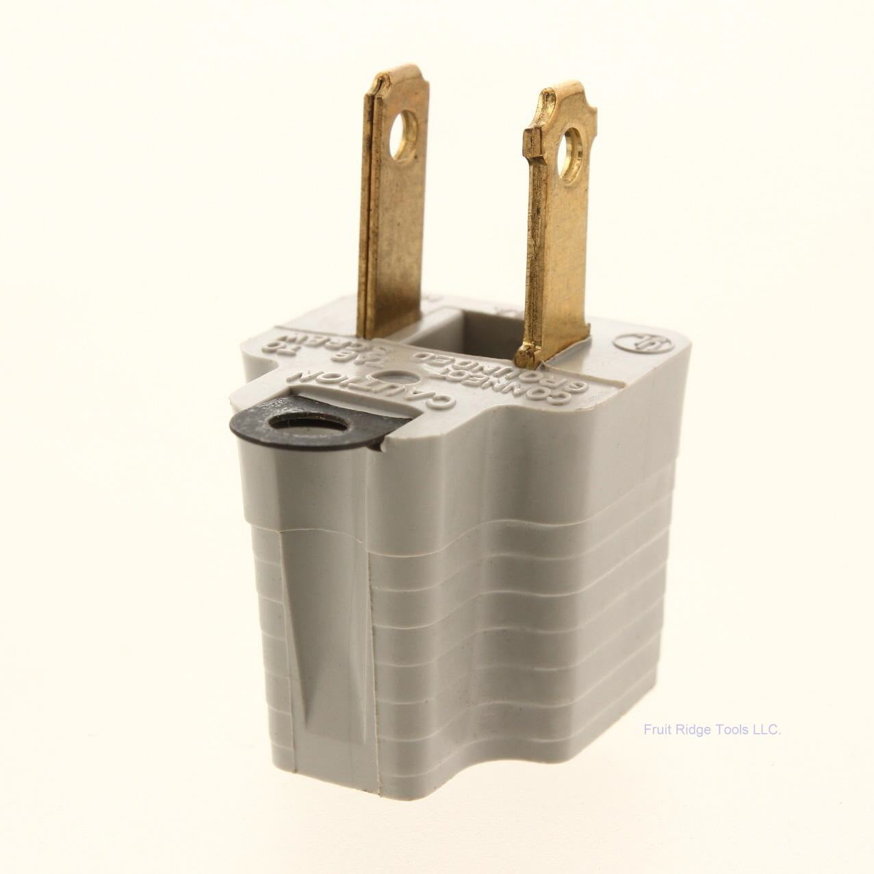 Eagle Gray 3-Prong Plug Outlet Cord Adapter Grounding Polarized 15A Bulk 419GY