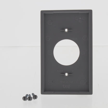 Eagle Gray 1-Gang 1.406" Single Receptacle Outlet Cover Nylon Wallplate 5131GY
