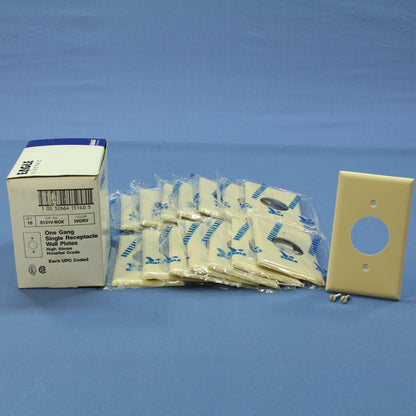 Eagle 5131V Ivory 1-Gang 1.406in. Outlet Unbreakable Nylon Wallplate Cover 15pcs