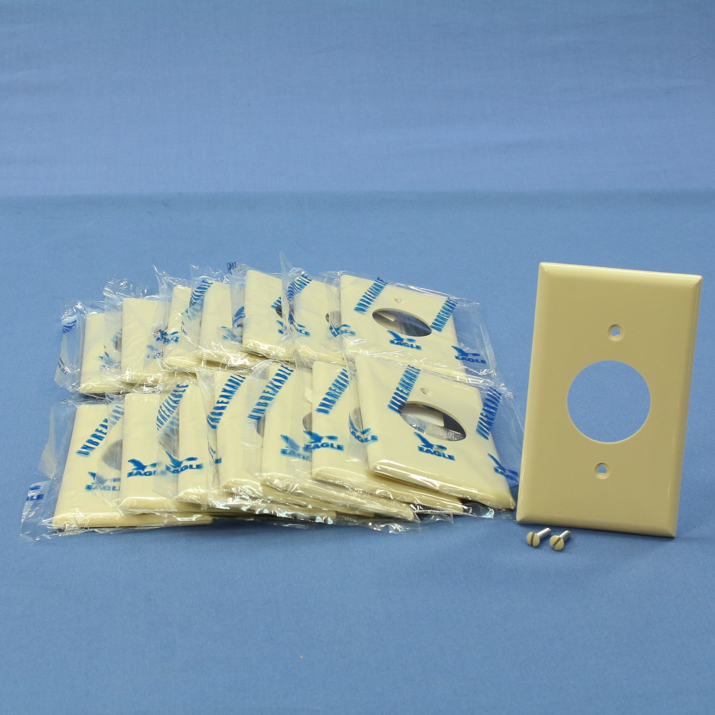 Eagle 5131V Ivory 1-Gang 1.406in. Outlet Unbreakable Nylon Wallplate Cover 15pcs