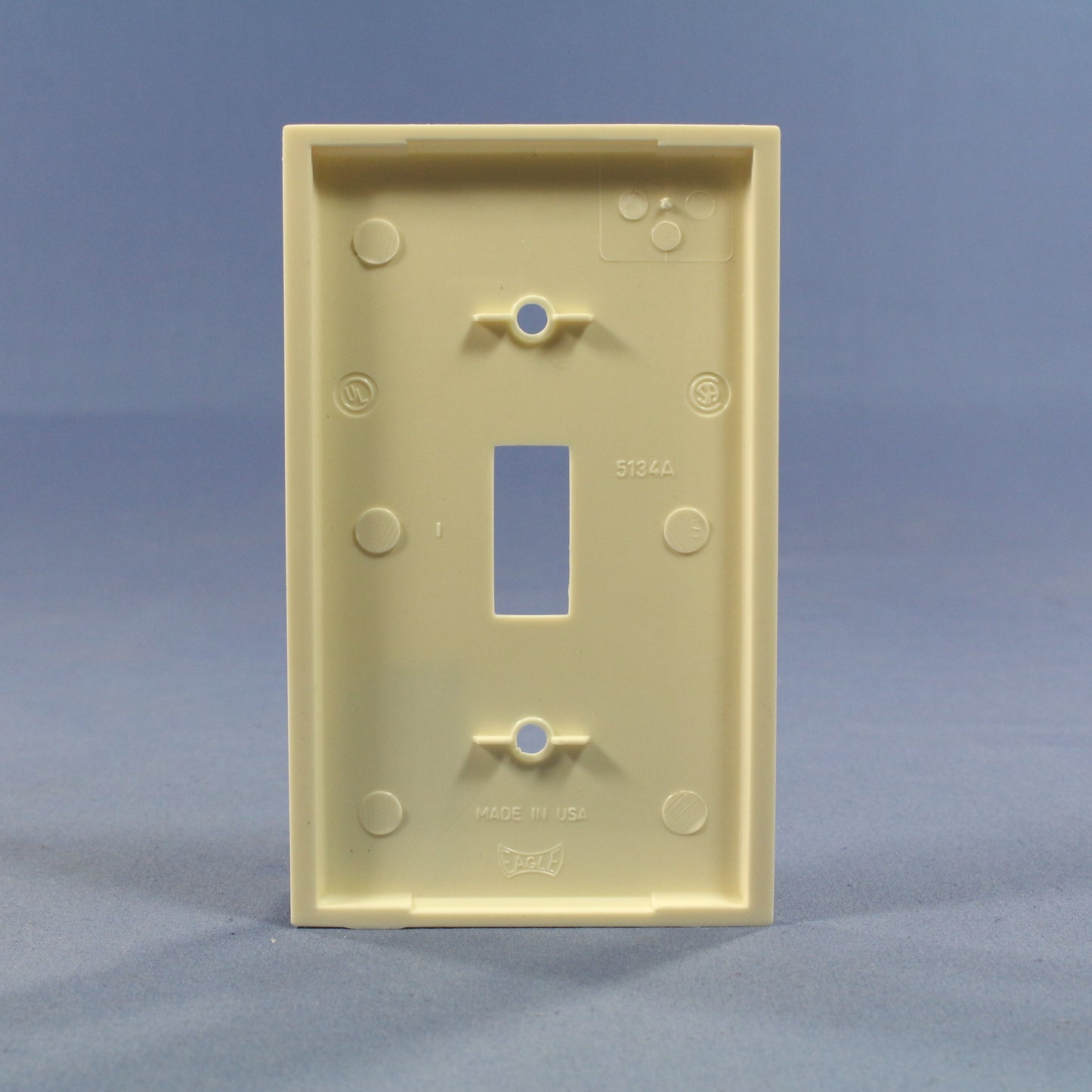 Eagle 5134A Almond 1-Gang Toggle Switch Unbreakable Nylon Standard Wallplate