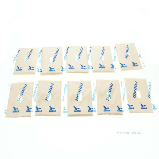 Eagle 5134V Ivory 1-Gang Toggle Switch Unbreakable Standard Wallplates 10-Pack