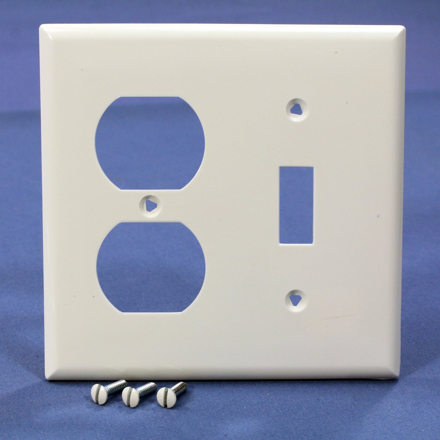 Eagle 5138W White 2-Gang Toggle Duplex Unbreakable Nylon Wallplate Cover 10pcs