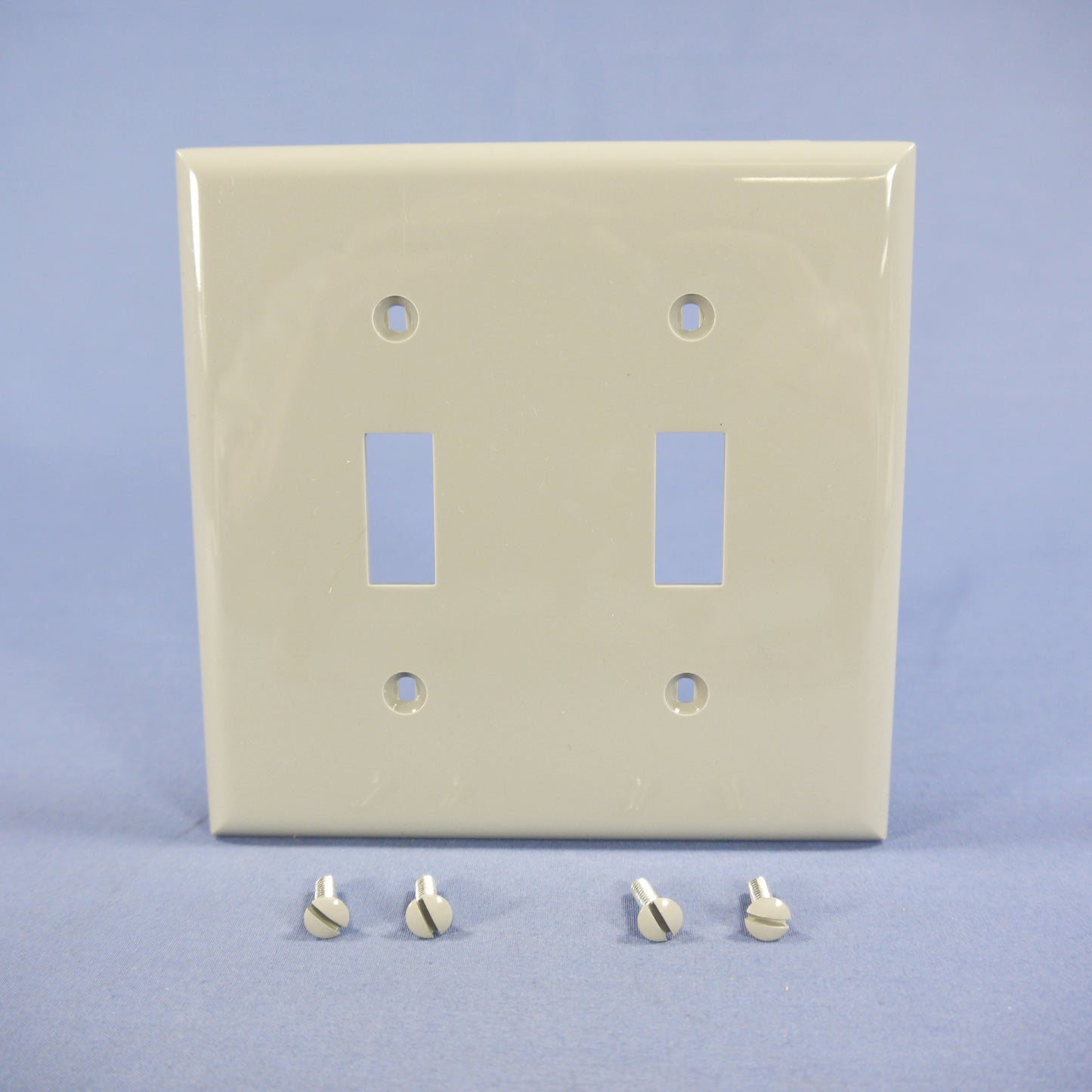 Eagle 5139GY Gray 2-Gang Unbreakable Toggle Light Switch Cover Nylon Wallplate