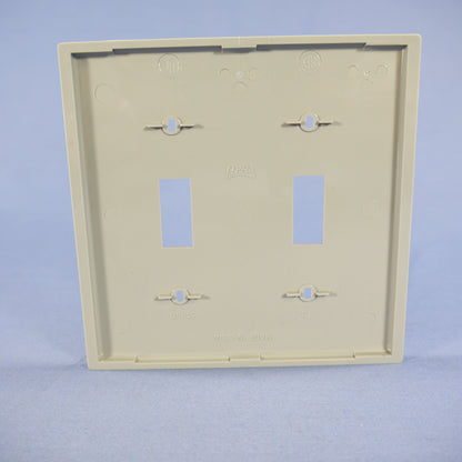 Eagle 5139GY Gray 2-Gang Unbreakable Toggle Light Switch Cover Nylon Wallplate