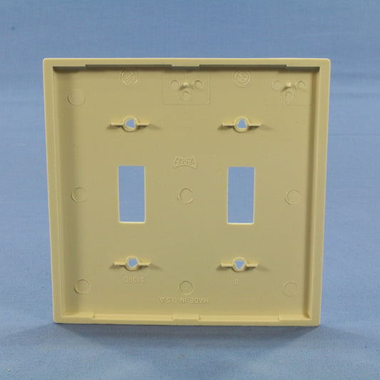 Eagle 5139V Ivory 2-Gang Toggle Switch Unbreakable Nylon Standard Size Wallplate