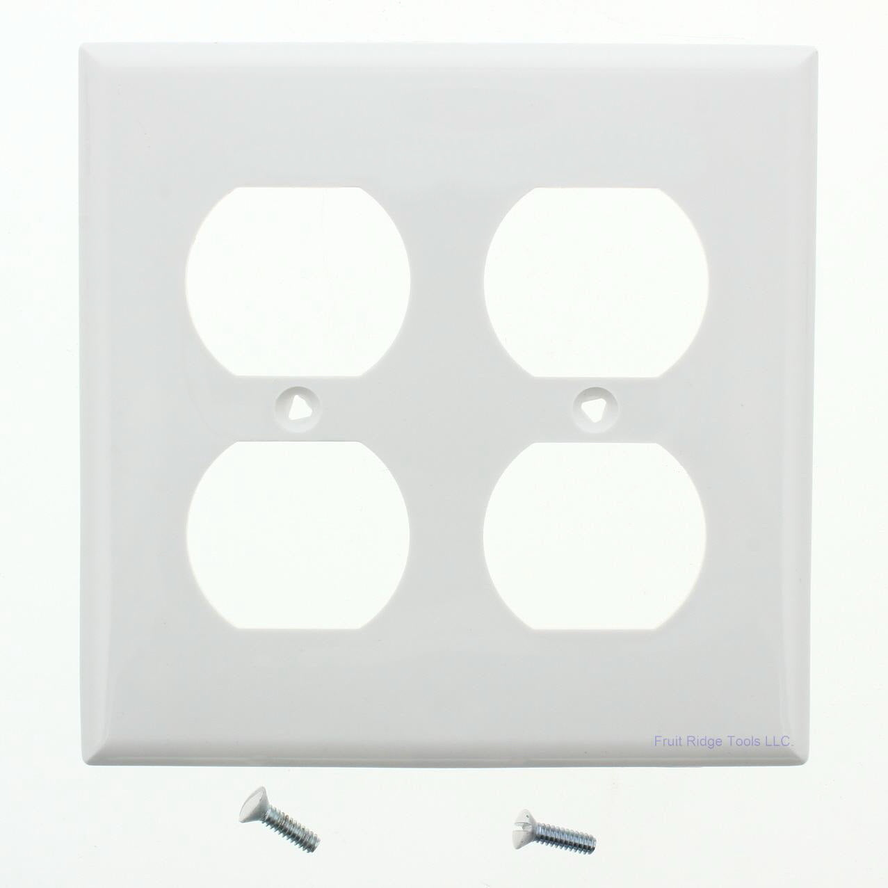 Eagle 5150W White 2-Gang Duplex Outlet Unbreakable Nylon Standard Size Wallplate