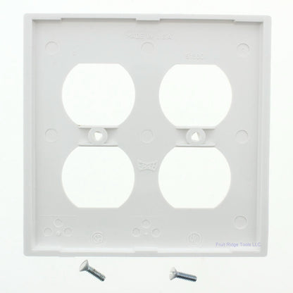 Eagle 5150W White 2-Gang Duplex Outlet Unbreakable Nylon Standard Size Wallplate