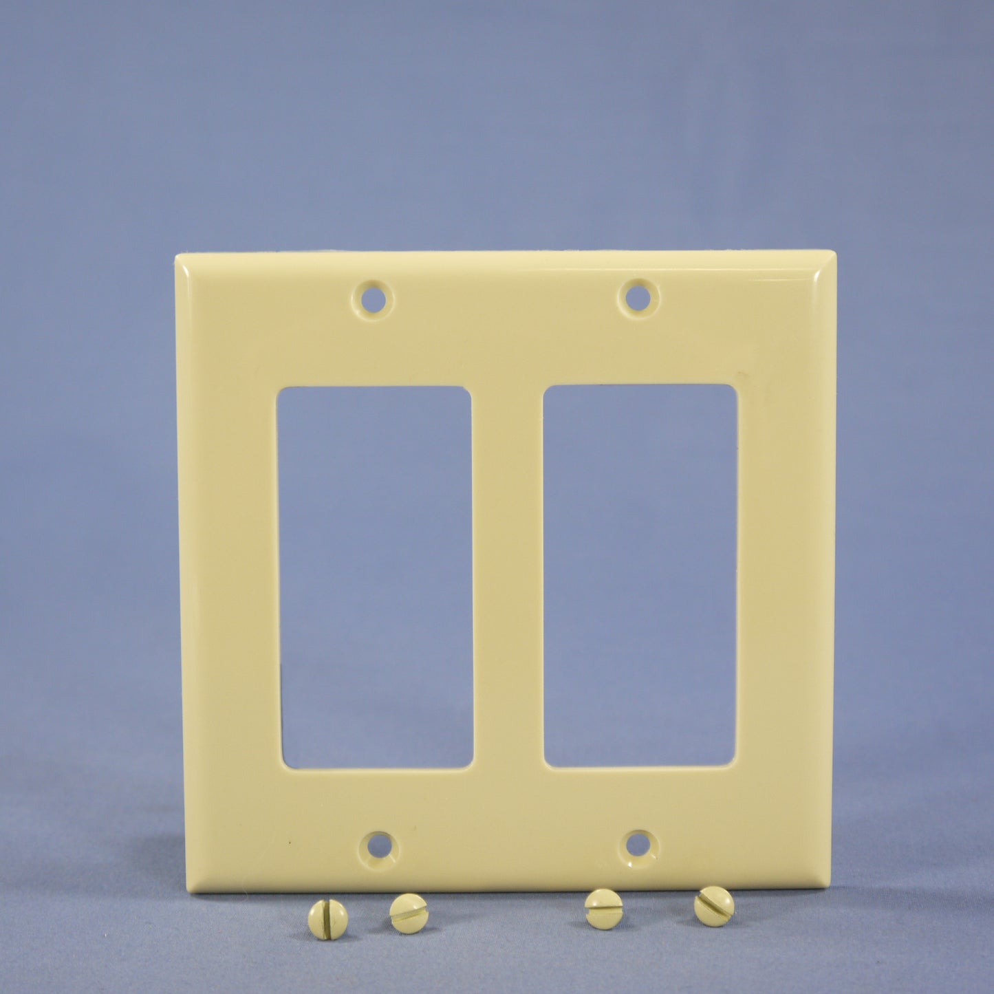 Eagle 5152V Ivory 2-Gang Decorator Unbreakable Nylon Standard Wallplate Cover