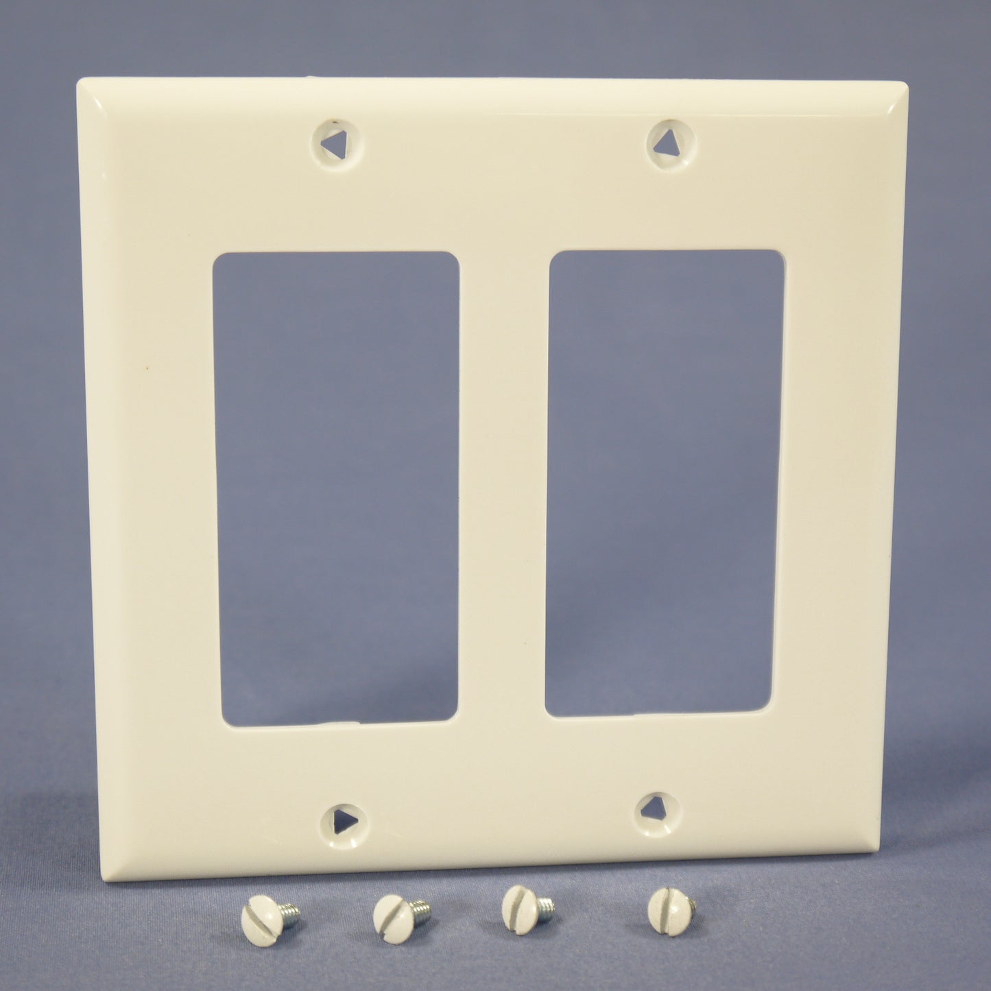 Eagle 5152W White 2-Gang Decorator Unbreakable Nylon Standard Wallplate Cover