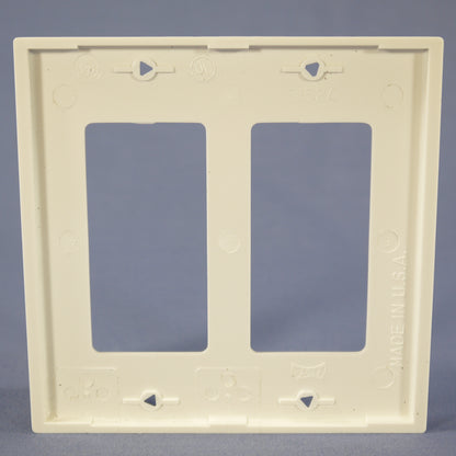 Eagle 5152W White 2-Gang Decorator Unbreakable Nylon Standard Wallplate Cover