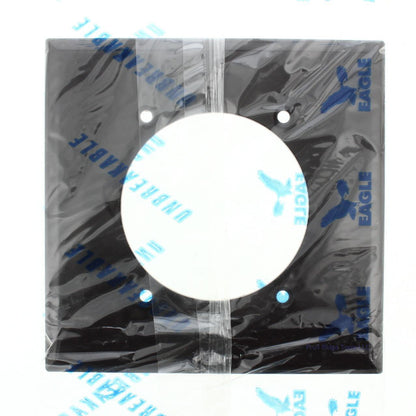Eagle 5169B Brown 2-Gang Power Outlet 2.47" Hole Unbreakable Standard Wallplate