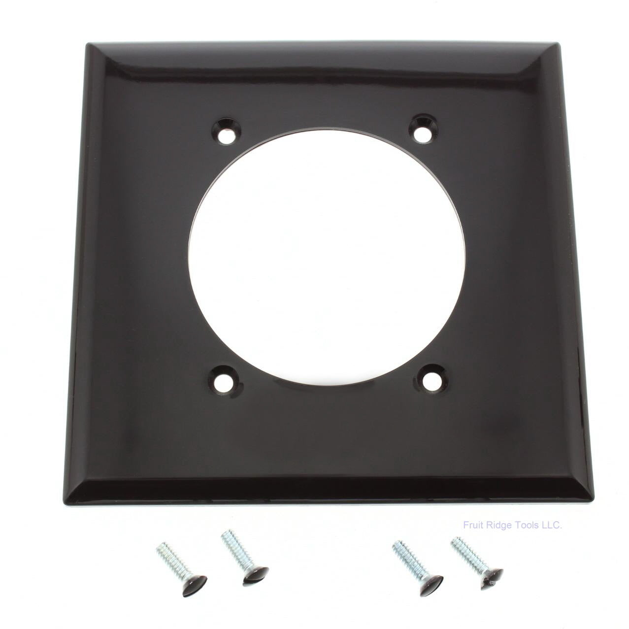 Eagle 5169B Brown 2-Gang Power Outlet 2.47" Hole Unbreakable Standard Wallplate