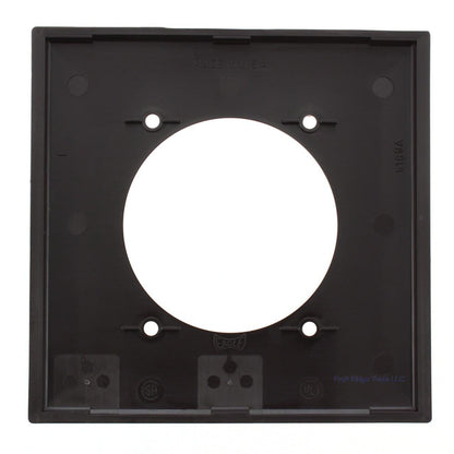 Eagle 5169B Brown 2-Gang Power Outlet 2.47" Hole Unbreakable Standard Wallplate
