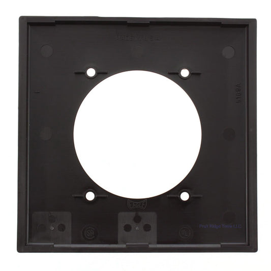 Eagle 5169B Brown 2-Gang Power Outlet 2.47" Hole Unbreakable Standard Wallplate