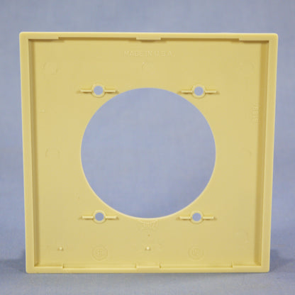Eagle 5169V Ivory 2-Gang Power Outlet 2.47" Hole Unbreakable Standard Wallplate