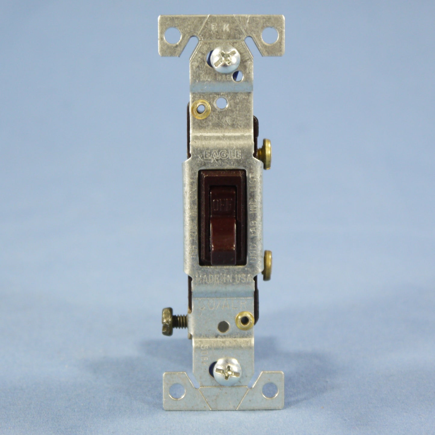 Eagle Brown Single Pole Toggle Light Switch CO/ALR Aluminum Bulk 15A 5221-7B