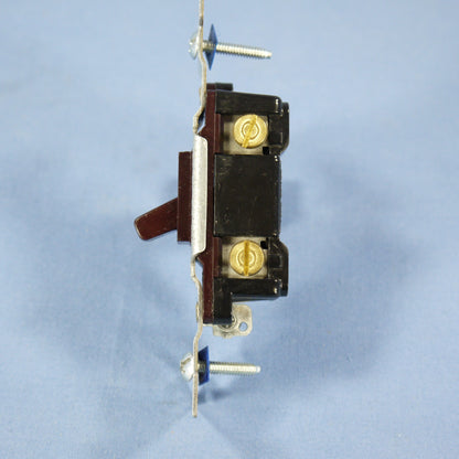 Eagle Brown Single Pole Toggle Light Switch CO/ALR Aluminum Bulk 15A 5221-7B