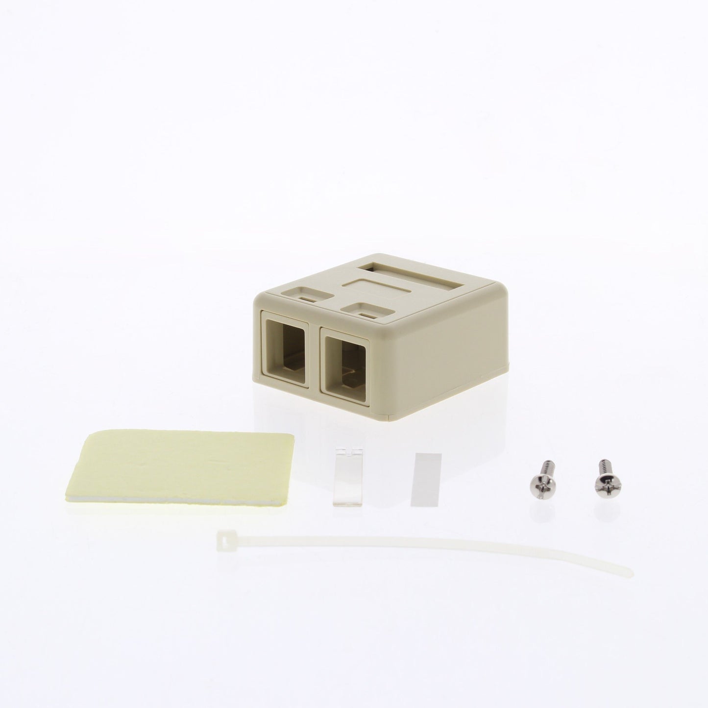 Eagle 5532V Ivory Commercial Grade 2-Port Surface Mount Office Box 110 Style