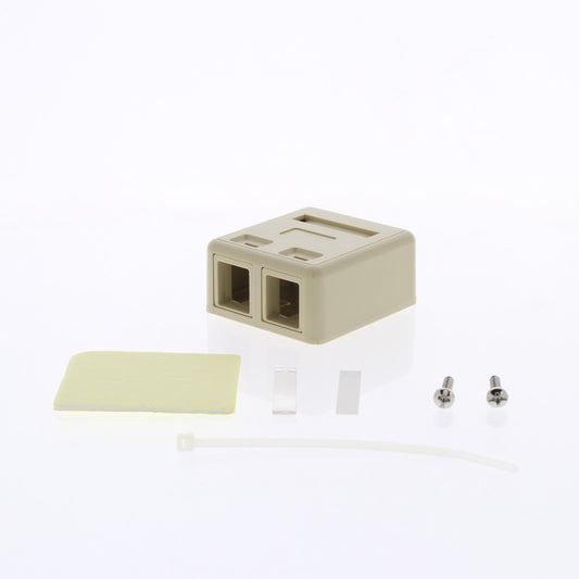 Eagle 5532V Ivory Commercial Grade 2-Port Surface Mount Office Box 110 Style