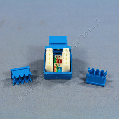 Cat 5 Snap-In Modular Jack 110 Style 8-Position 8-conductor Eagle Blue 5546BL