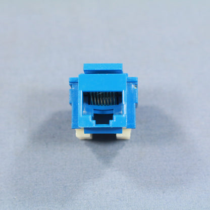 Cat 5 Snap-In Modular Jack 110 Style 8-Position 8-conductor Eagle Blue 5546BL