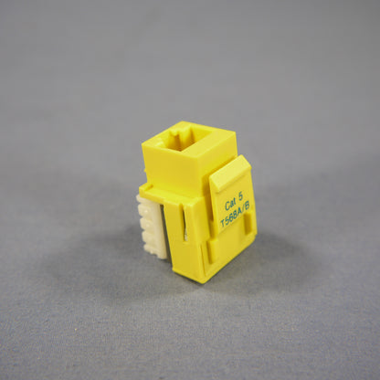Cat 5 Snap-In Modular Jack 110 Style 8-Position 8-conductor Eagle Yellow 5546Y