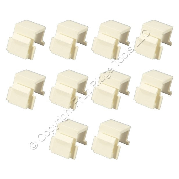 10 Eagle White Modular Plastic Wallplate Blank 1-Port Filler Adapter Inserts