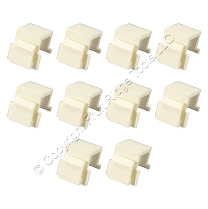 10 Eagle White Modular Plastic Wallplate Blank 1-Port Filler Adapter Inserts