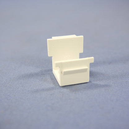 Eagle 5550W White Modular Plastic Wallplate Blank 1-Port Filler Adapter Insert