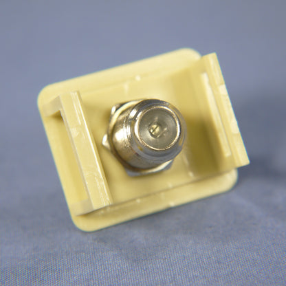 Eagle 5552V-AN Ivory Angled Modular TV Video Connector F-Type Coaxial Jack RG6