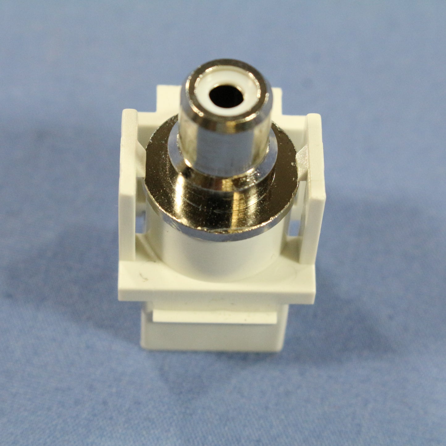 Eagle 5553W White Modular TV Video Connector RCA Speaker Cable Jack Insert RG6