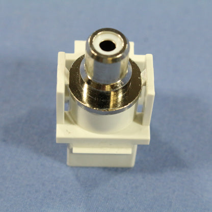 Eagle 5553W White Modular TV Video Connector RCA Speaker Cable Jack Insert RG6