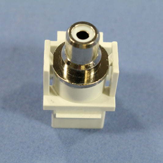 Eagle 5553W White Modular TV Video Connector RCA Speaker Cable Jack Insert RG6