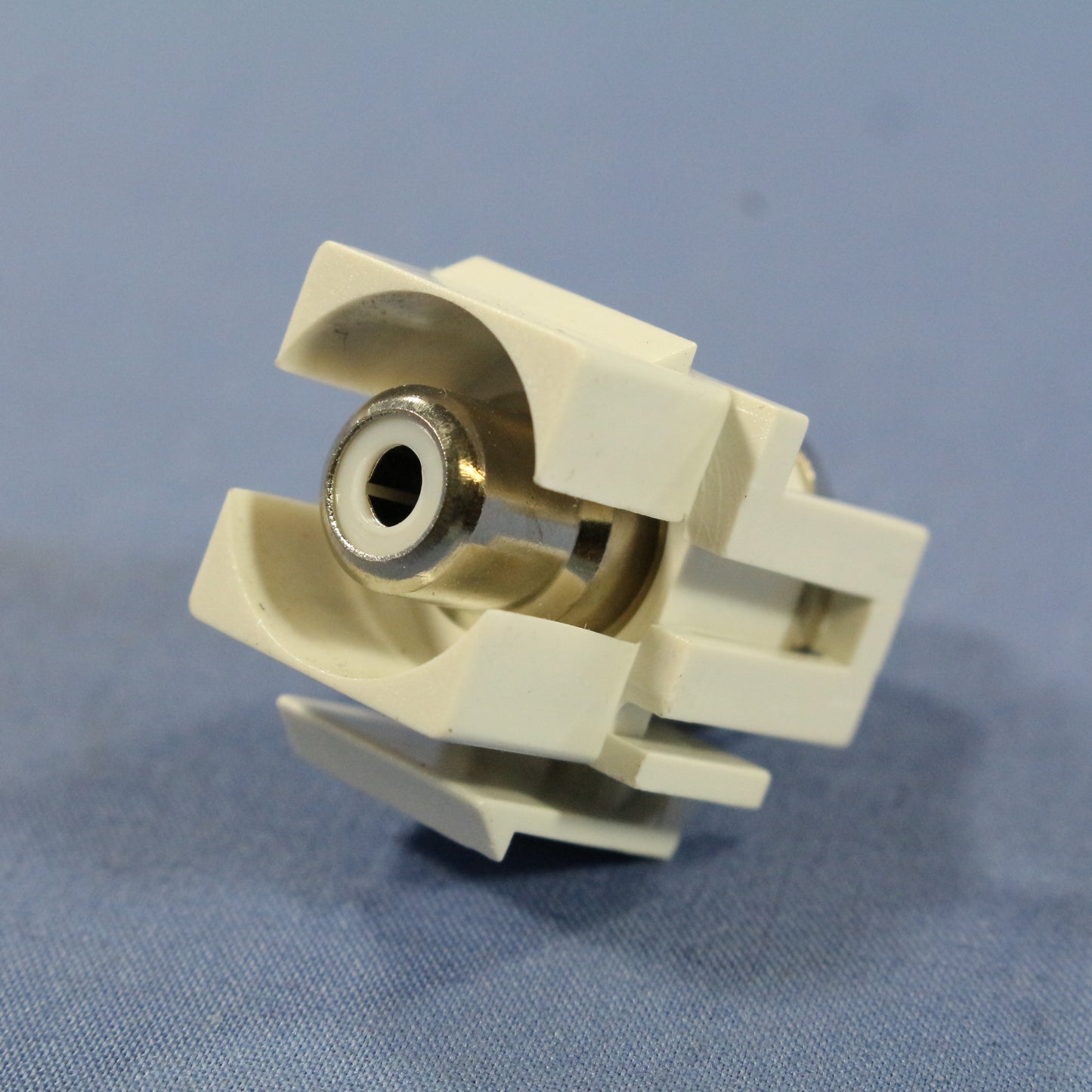 Eagle 5553W White Modular TV Video Connector RCA Speaker Cable Jack Insert RG6