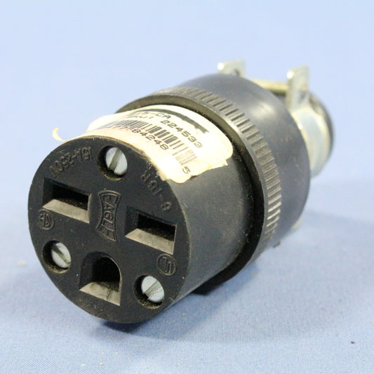 Eagle 615CA Black Angled Straight Blade Connector Plug NEMA L6-15R Bulk 15A 250V