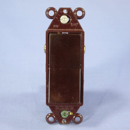 Eagle 6303B Brown Residential Decorator Rocker Wall Light Switch 3-Way 15A Bulk