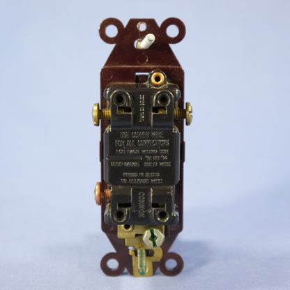 Eagle 6303B Brown Residential Decorator Rocker Wall Light Switch 3-Way 15A Bulk