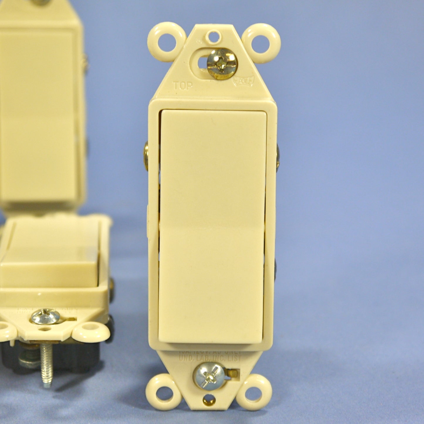 Eagle 6303V 3-Way Ivory Framed Decorator Rocker Wall Light Switch 15A 120V 10pcs