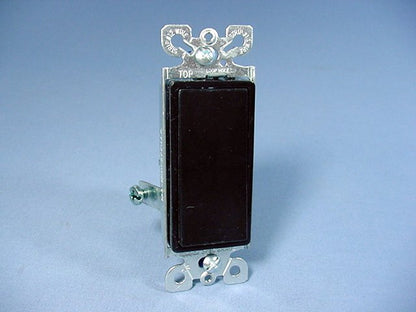 Single Pole Decorator Rocker Wall Light Switch 15A Black 120/277V Eagle 6501BK