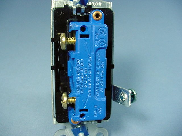 Single Pole Decorator Rocker Wall Light Switch 15A Black 120/277V Eagle 6501BK