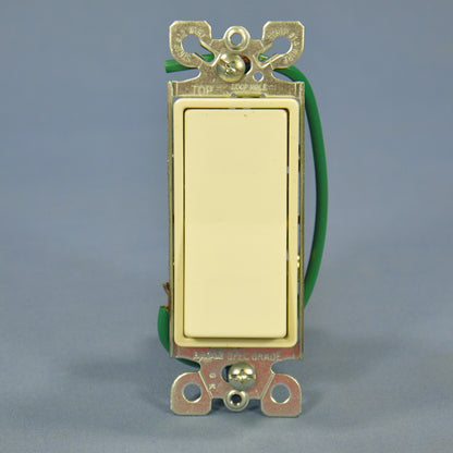 Eagle 6504A Almond Commercial Grade 4-Way Decorator Rocker Wall Light Switch 15A