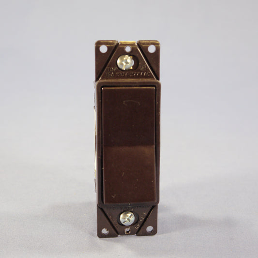 Eagle 6604B Brown Framed 4-Way Decorator Rocker Wall Light Switch 15A 120/277V