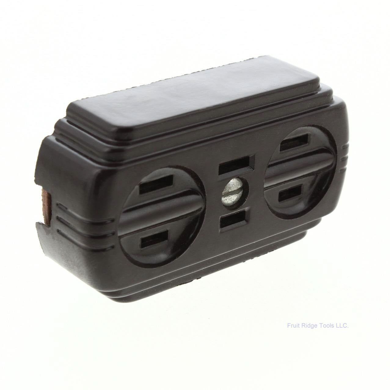 Eagle 746B Brown Non-Grounding 15A Surface Mount Duplex Outlet 125V