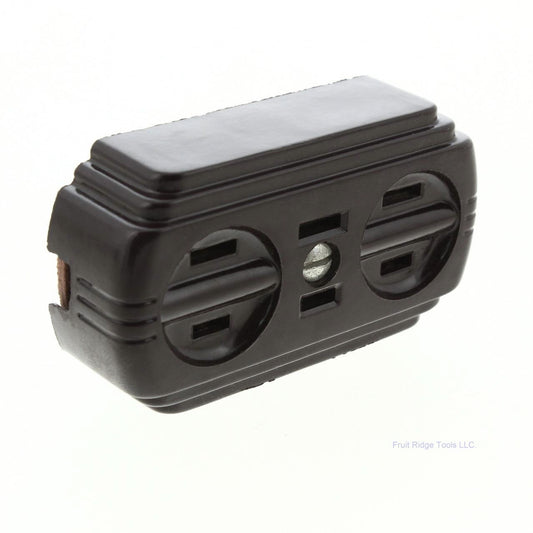 Eagle 746B Brown Non-Grounding 15A Surface Mount Duplex Outlet 125V
