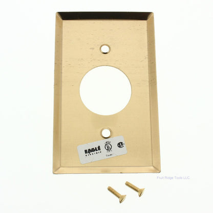 Eagle 84091 Brass 1-Gang Standard Single 1.406 Outlet Receptacle Wallplate Cover